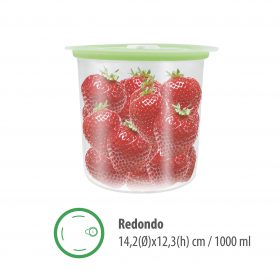 Envase al vacío redondo 1litro Ø14,2cm